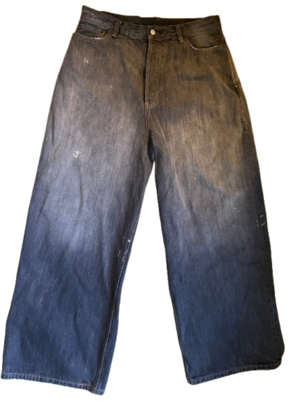 Acne Relaxed Wide-Leg Jeans in Faded Black and Indigo